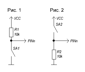 подключение кнопки к МК