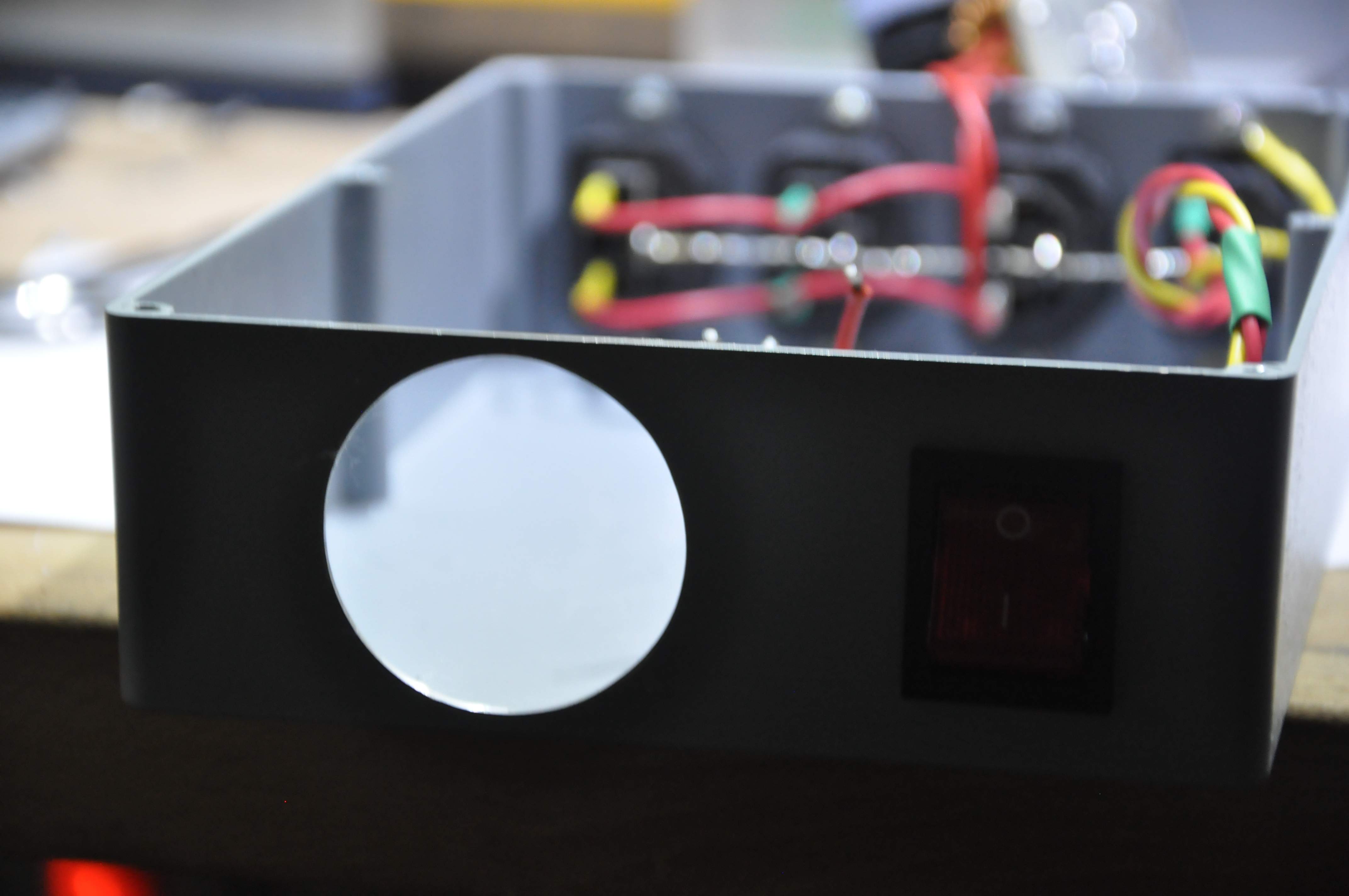 Обработка отверстия под амперметр