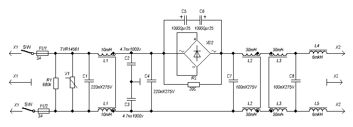 Схема фильтра