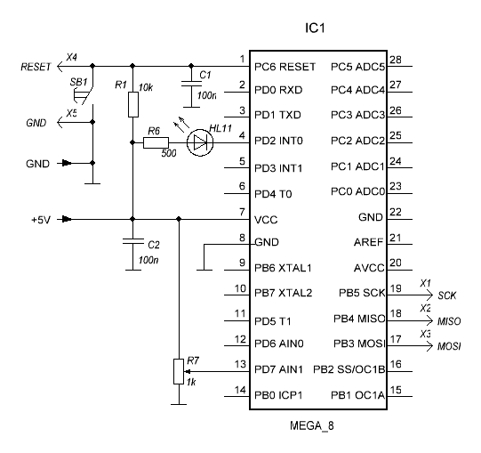 схема для проверки работы компаратора