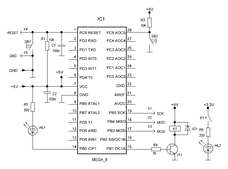 Схема подключения реле