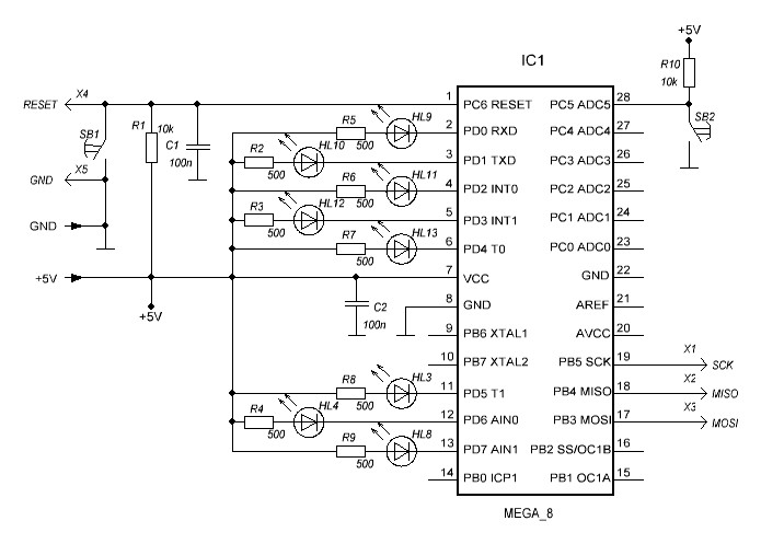 Схема подключения светодиодов