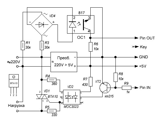 Схема блока регулирования