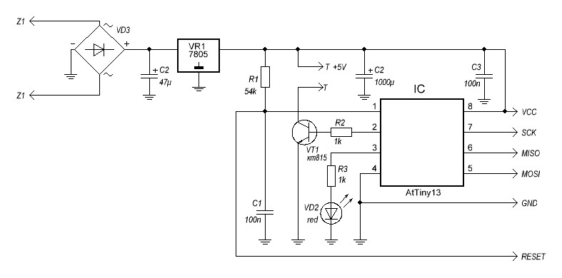 Схема управления задержкой