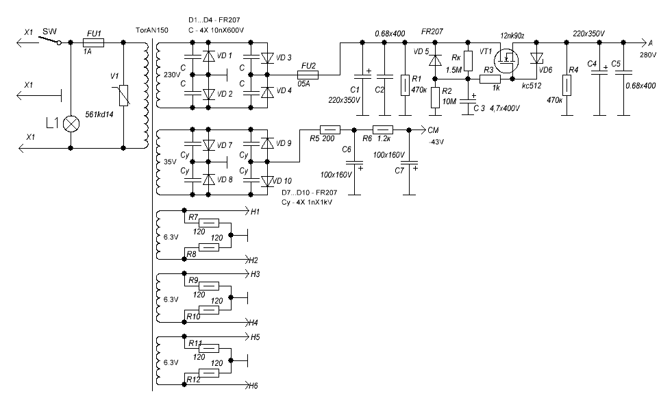 Схема стабилизатора питания
